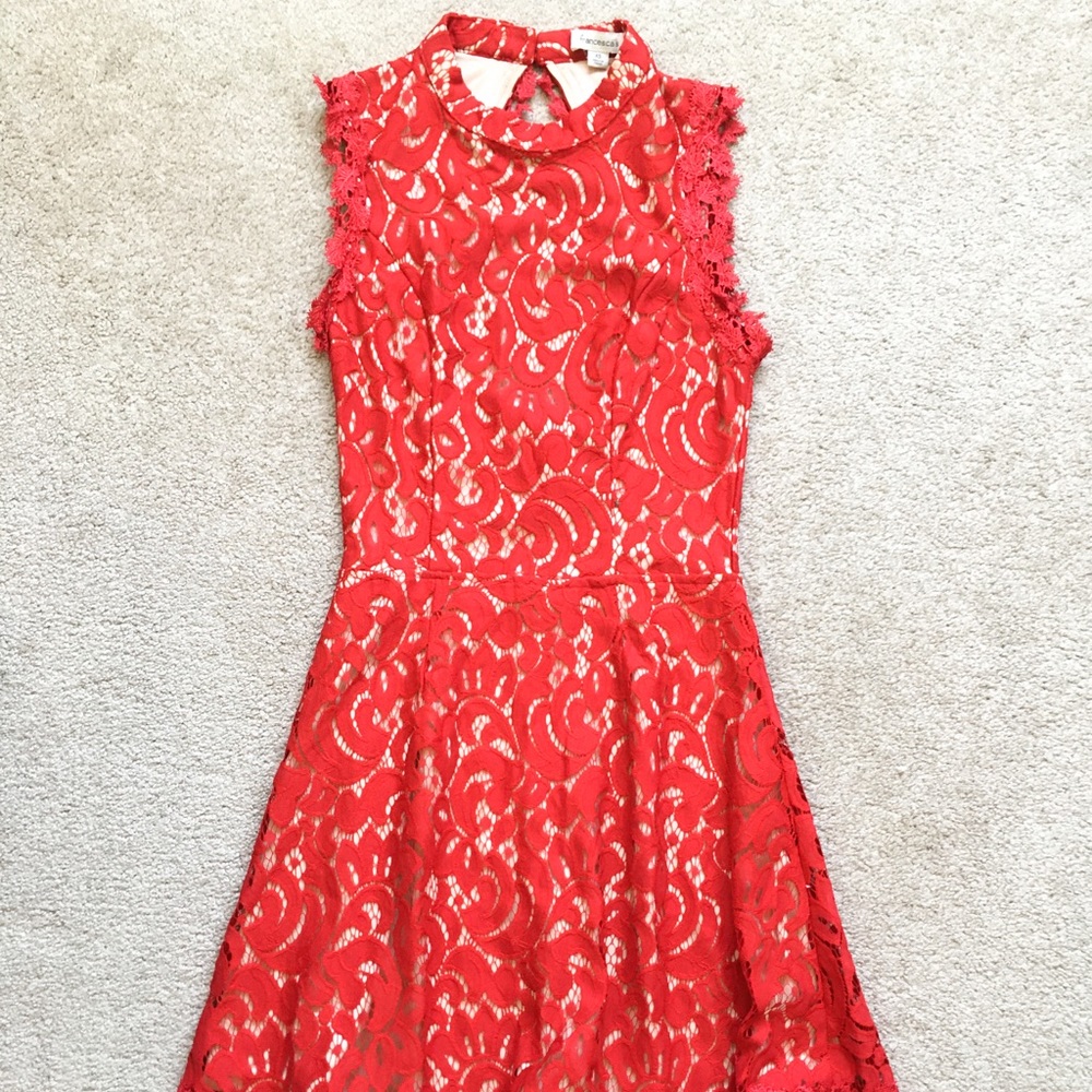 francescas Red Lace Dress